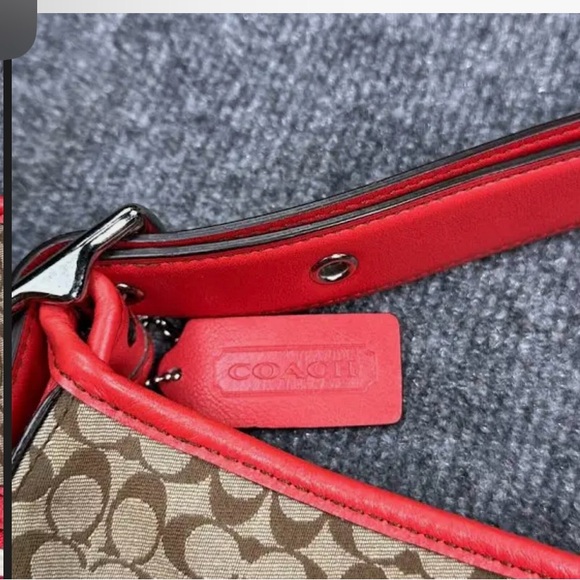 Coach Beige and Orange Shoulder Bag - Picture 2 of 7